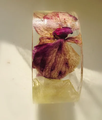Real Orchid Flower Resin Bangle - Image 3
