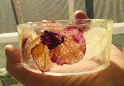 Real Orchid Flower Resin Bangle - Image 6