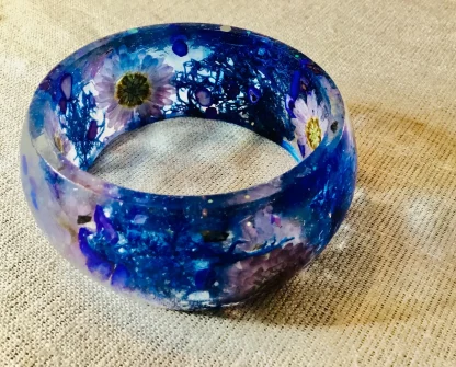 Pressed Chrysanthemum Resin Jewelry Set