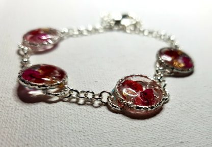 Crimson Bells – Real Red Lily of the Valley Resin Jewelry Set