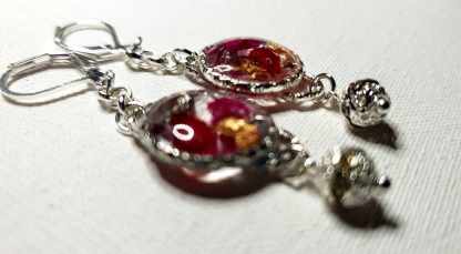 Crimson Bells – Real Red Lily of the Valley Resin Jewelry Set