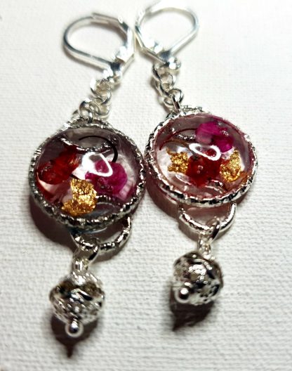 Crimson Bells – Real Red Lily of the Valley Resin Jewelry Set