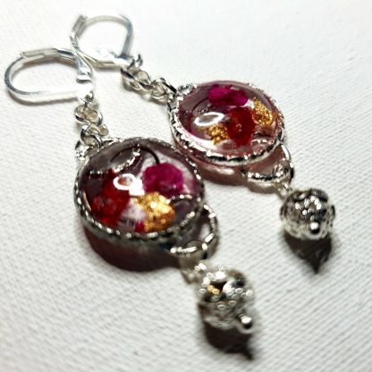 Crimson Bells – Real Red Lily of the Valley Resin Jewelry Set