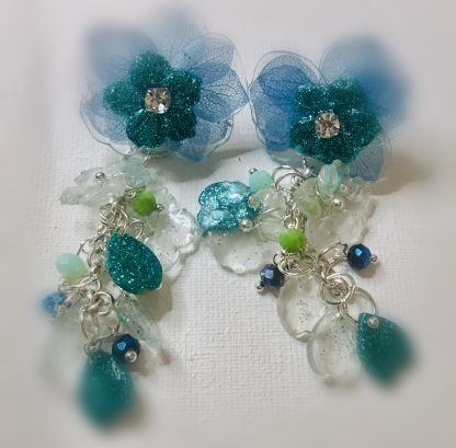 Ocean Bloom – Blue Hydrangea Earrings