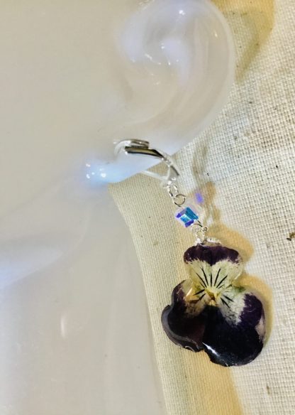Violet Grace – Real Pansy Flower Jewelry Set