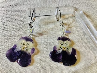Violet Grace – Real Pansy Flower Jewelry Set