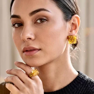 Handmade glitter earrings