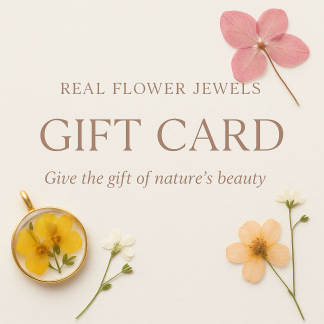 Real flower jewelry gift card