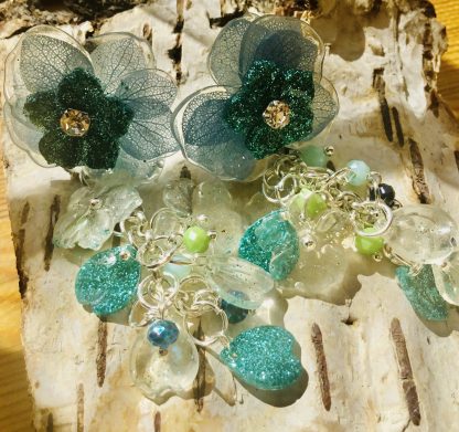Ocean Bloom – Blue Hydrangea Earrings