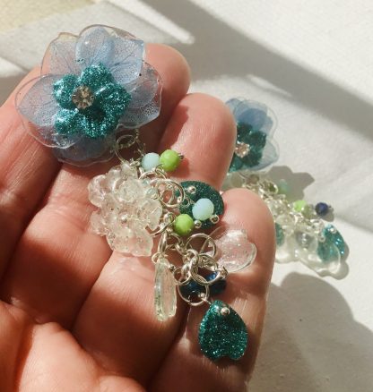 Ocean Bloom – Blue Hydrangea Earrings