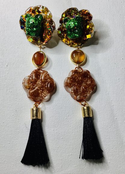 Whimsy in the Wild” – Handmade Teddy Bear Drop Earring
