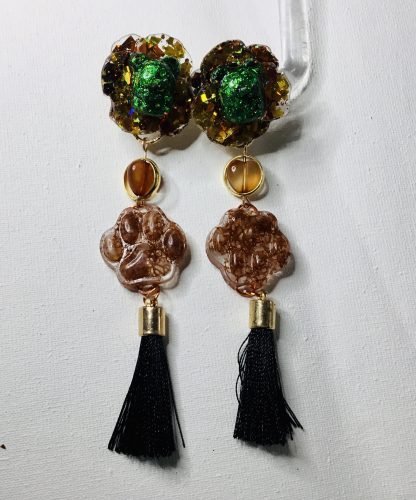 Whimsy in the Wild” – Handmade Teddy Bear Drop Earring