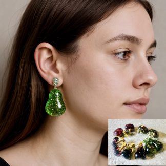 🍒 Fruit Earrings Set – Apple, Cherry & Pear 🍐