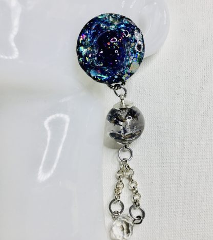 Lavender Embrace" – Teddy Bear Earrings