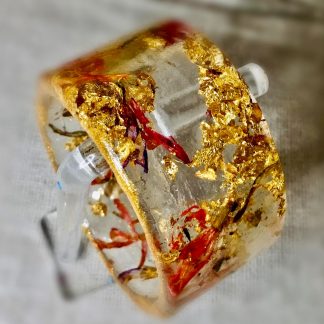 Golden Snowdrop Resin Bracelet