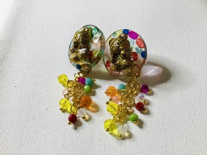 JoyDrops – Colorful Teddy Bear Dangle Earrings