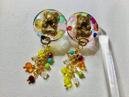 JoyDrops – Colorful Teddy Bear Dangle Earrings
