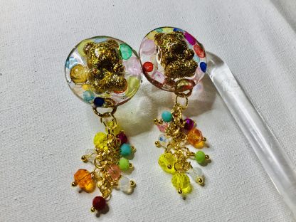 JoyDrops – Colorful Teddy Bear Dangle Earrings