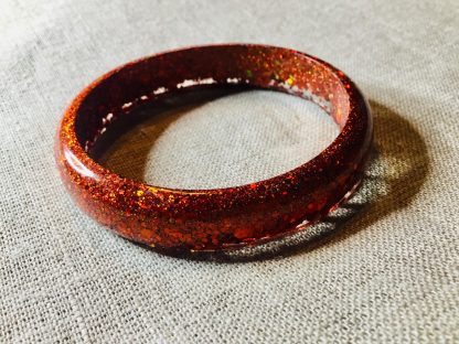 Customized Pink Glitter Bangle & Earrings Set - Image 3