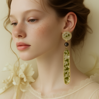 Nature's Elegance – Long Drop Earrings