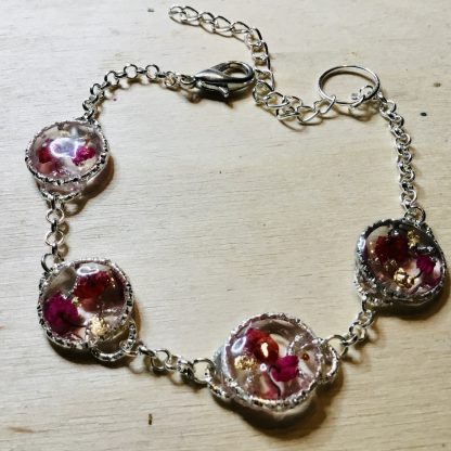 Crimson Bells – Real Red Lily of the Valley Resin Jewelry Set