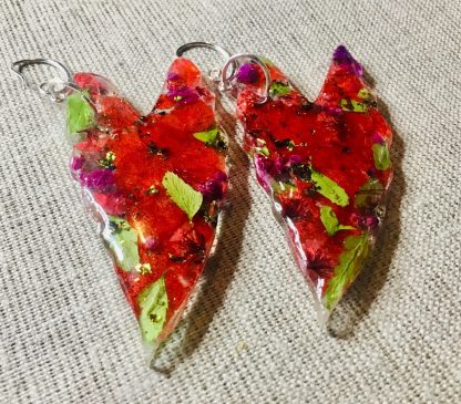Eternal Blooms – Real Red Hydrangea Resin Jewelry Set