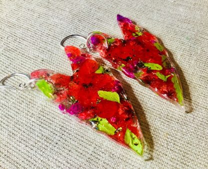 Eternal Blooms – Real Red Hydrangea Resin Jewelry Set