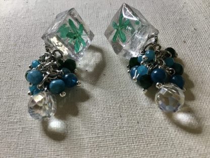 Sandalwood Flower Earrings and Adjustable Ring