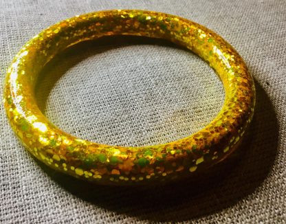 Set of 4 Colourful Glitter Resin Bangles 