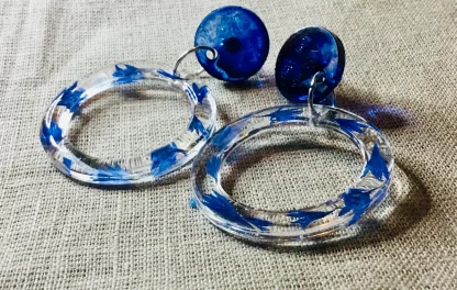 Radiant Coneflower Harmony – Handcrafted Bangle & Earrings Set