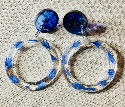Radiant Coneflower Harmony – Handcrafted Bangle & Earrings Set