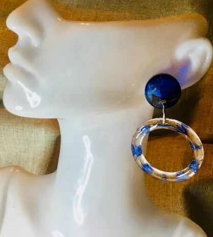 Radiant Coneflower Harmony – Handcrafted Bangle & Earrings Set