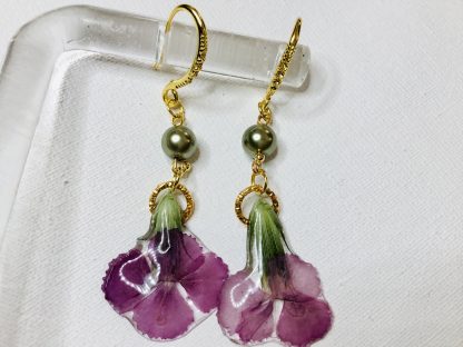 Romantic Carnation Flower Resin Earrings