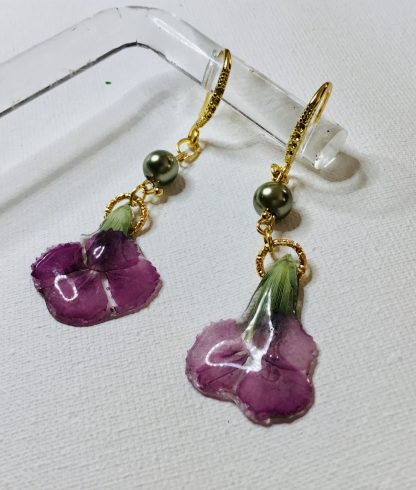 Romantic Carnation Flower Resin Earrings