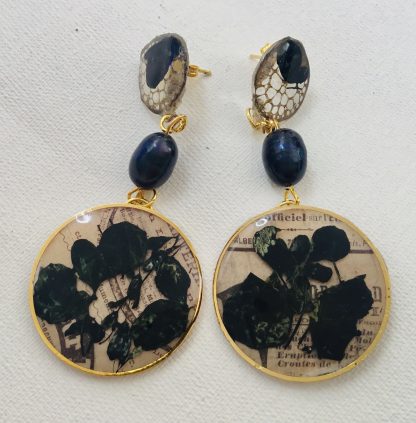 Eternal Noir Lotus Earrings