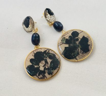 Eternal Noir Lotus Earrings