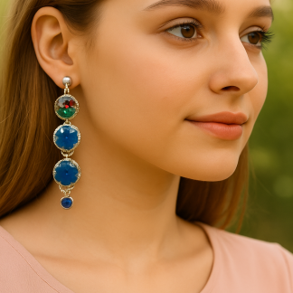 Blue Memory Blossoms – Real Forget-Me-Not Earrings