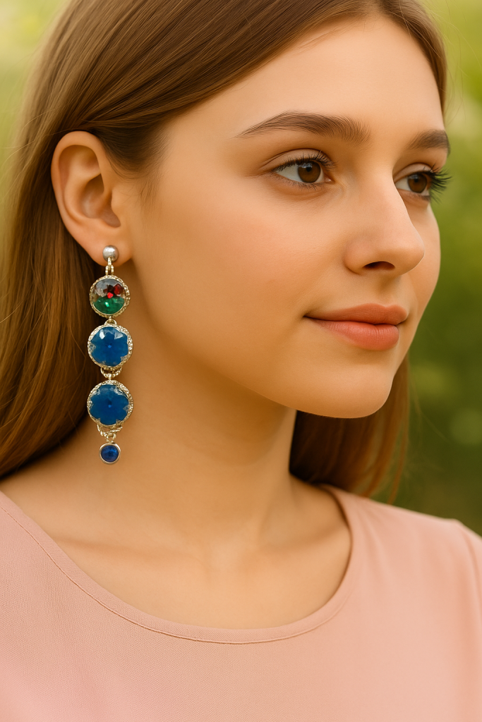 Blue Memory Blossoms – Real Forget-Me-Not Earrings