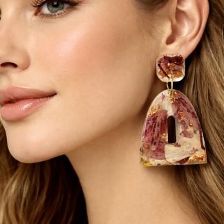 Petal Luxury – Real Flower Statement Earrings