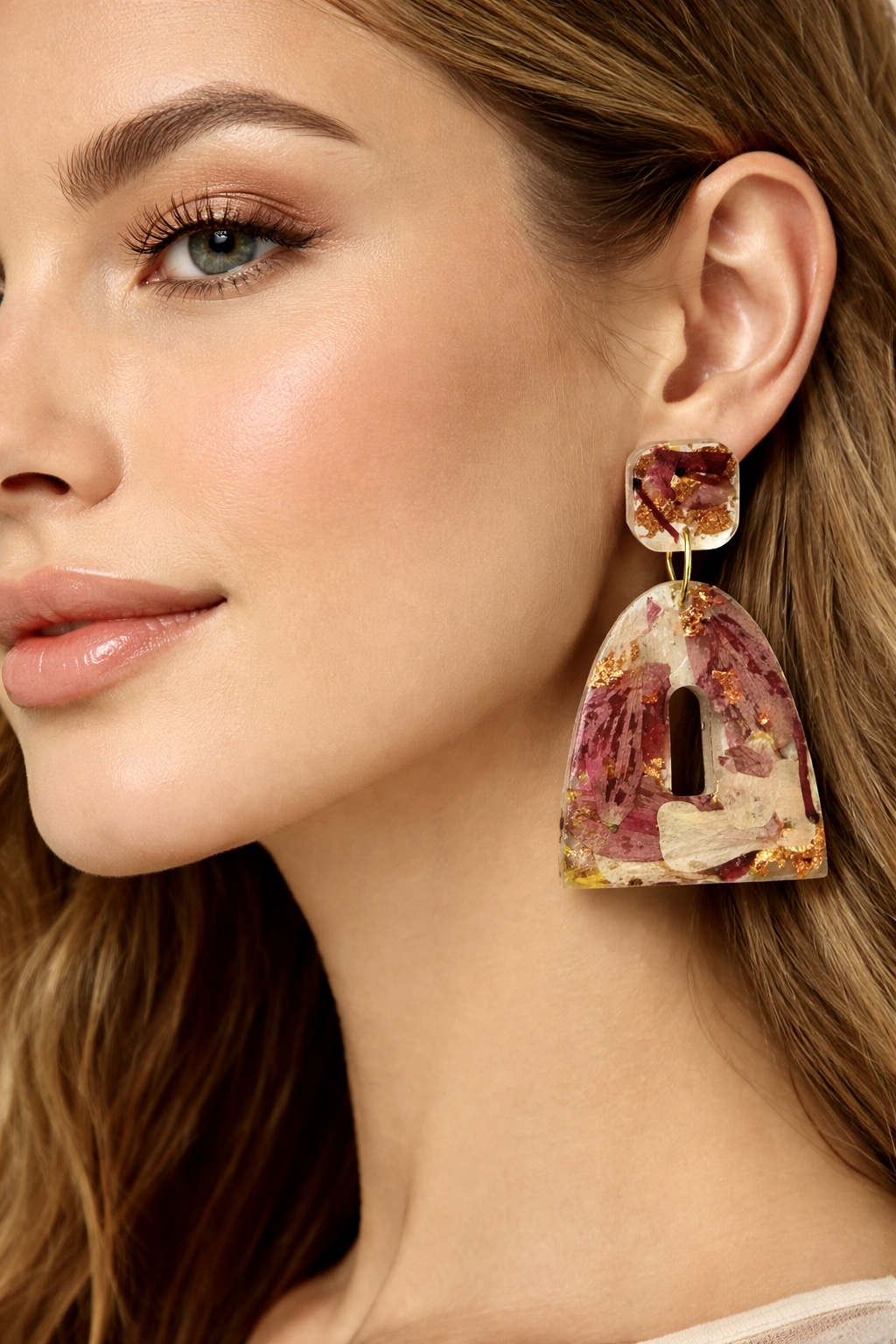 Petal Luxury – Real Flower Statement Earrings