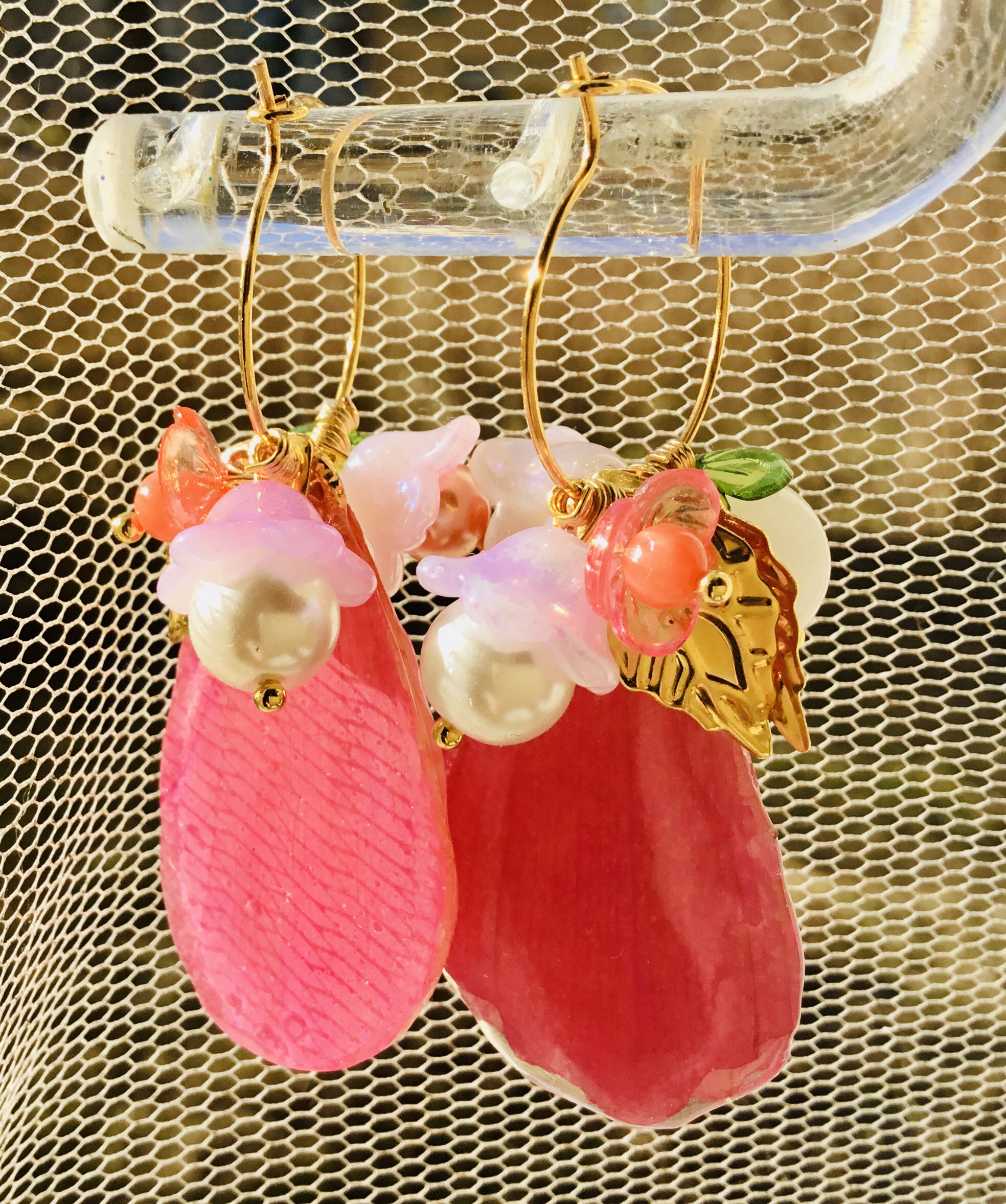 Real Flower Petal Earrings - Image 4