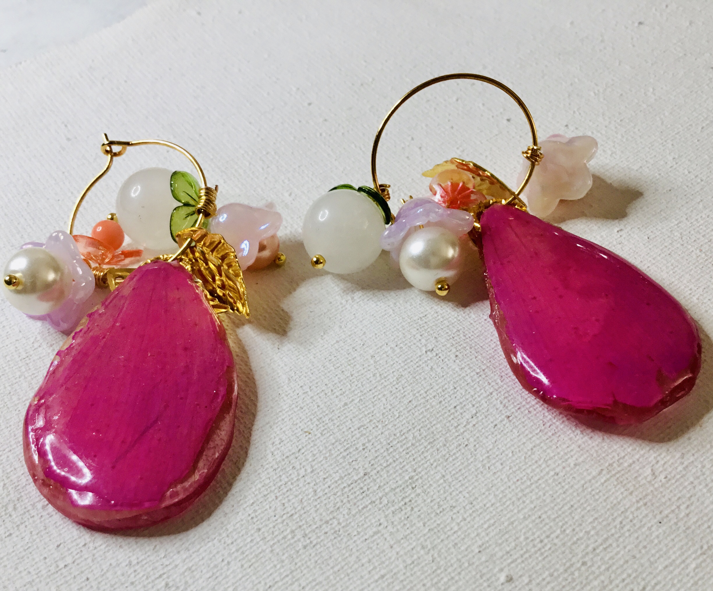 Real Flower Petal Earrings - Image 3