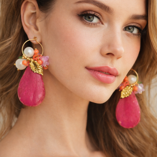 Real Flower Petal Earrings