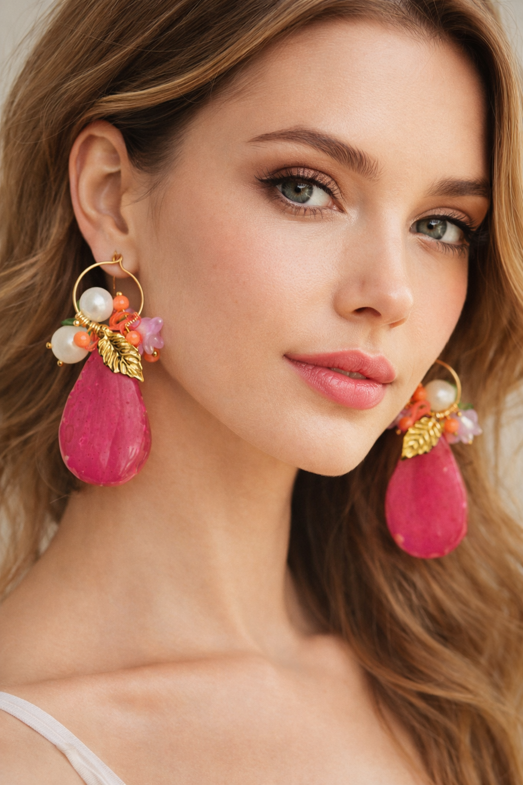 Real Flower Petal Earrings