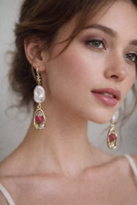 Real flower jewelry